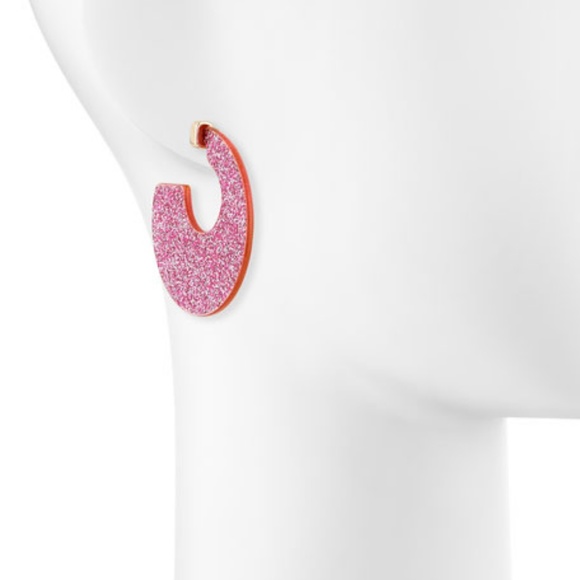 New Stella & Ruby Sparkle Thick Hoop Earring - Picture 2 of 2